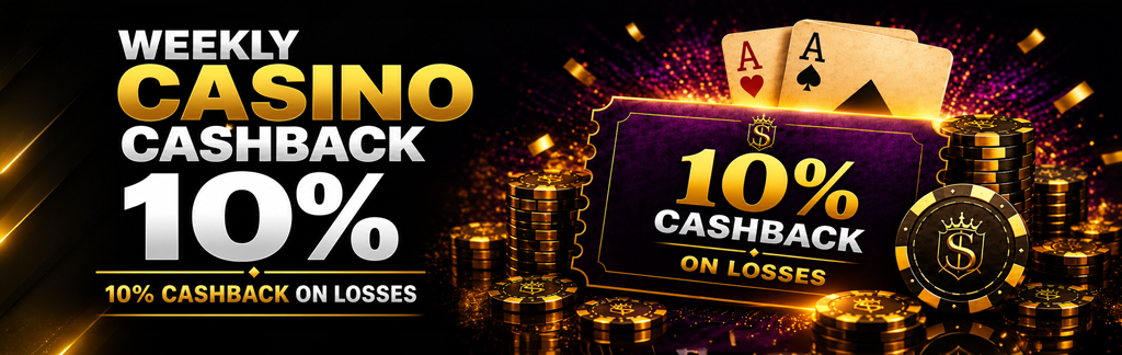 Weekly casino cashback — 10% cashback on losses